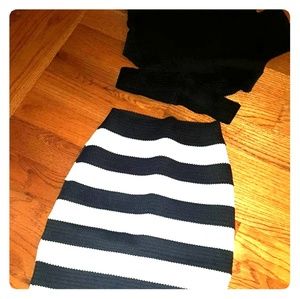 Express crop top and pencil skirt set